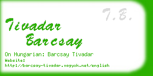 tivadar barcsay business card